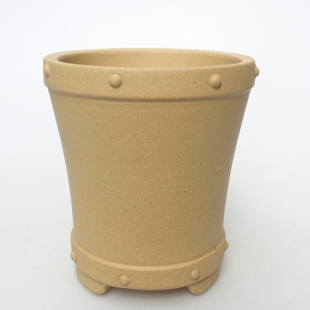 Schaal 10,5 x 10,5 x 12 cm kleur oker
