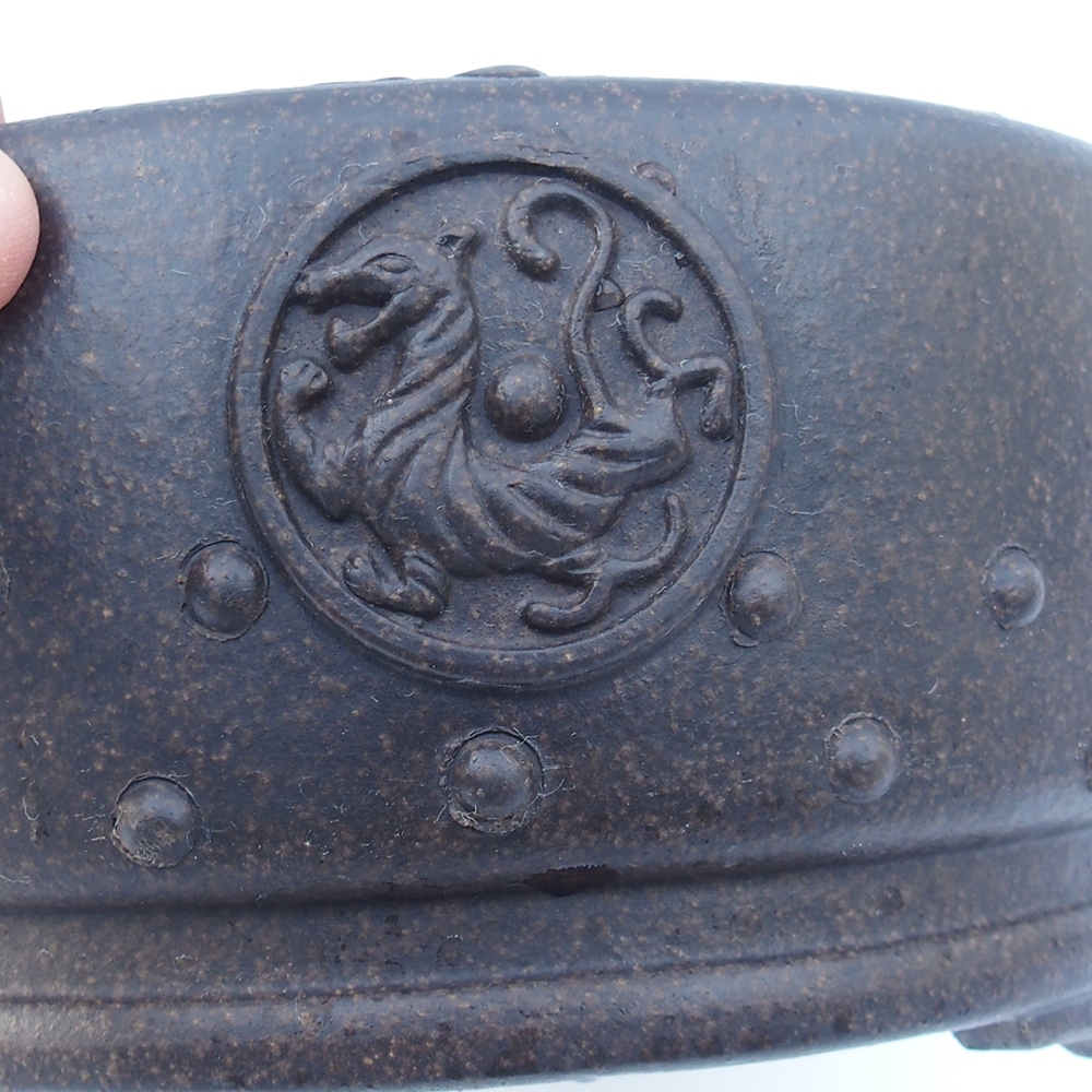 Schaal 25 x 25 x 11,5 cm bruin oker