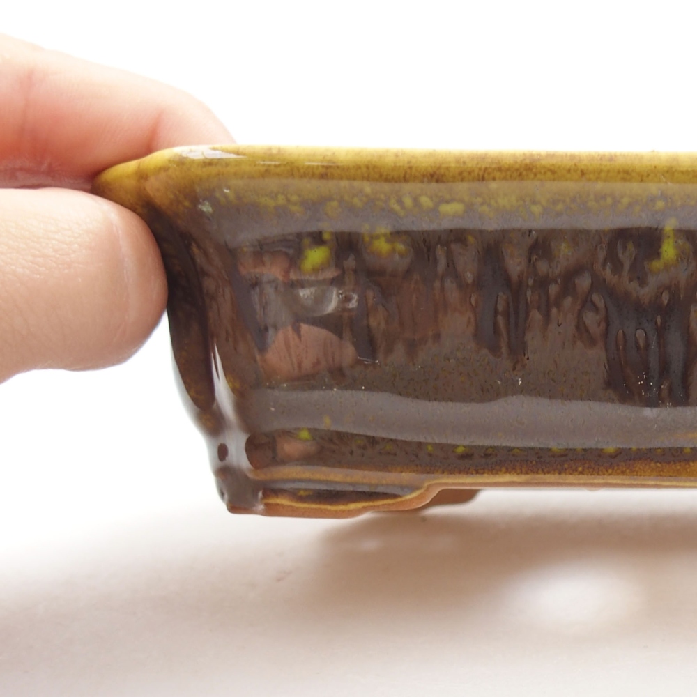 Bonsaischaal van keramiek 22 x 17 x 5 cm, groen