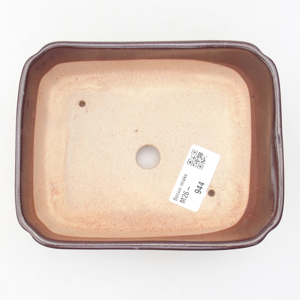 Bonsaischaal van keramiek 15 x 12 x 4,5 cm, bruin