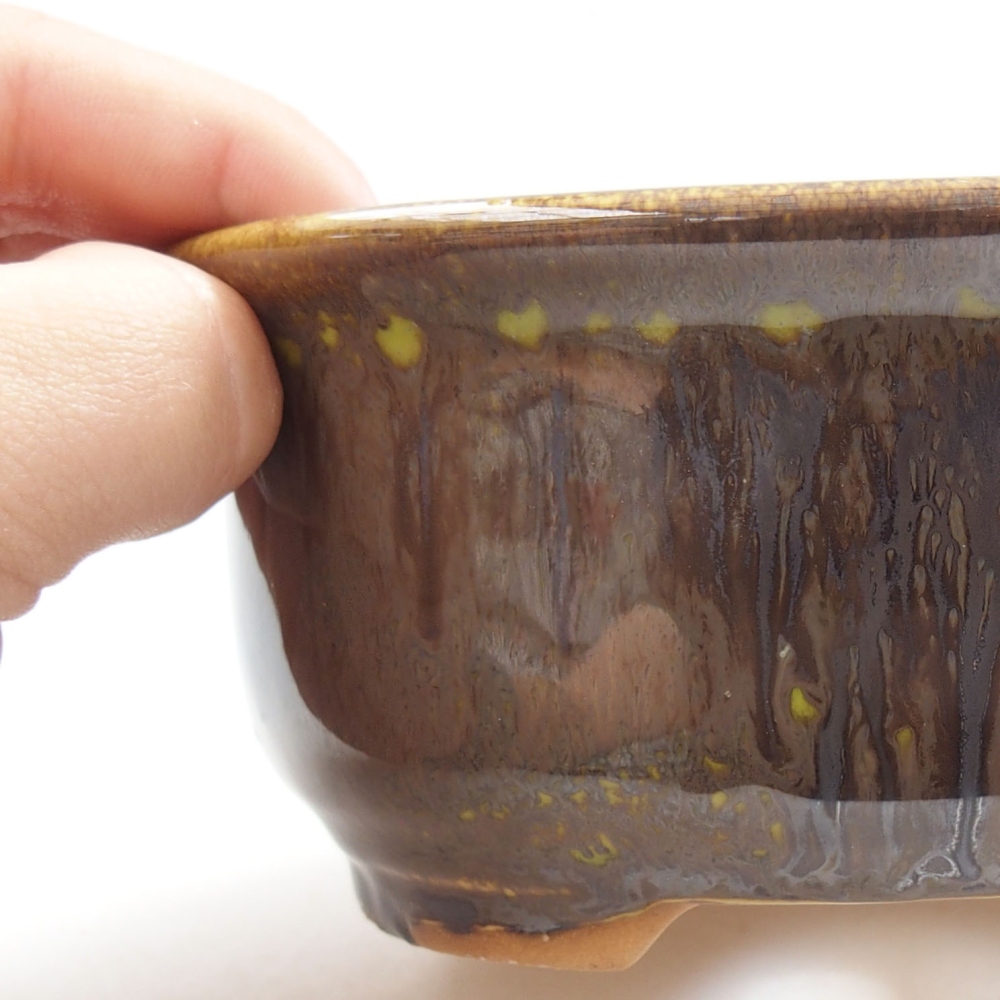 Bonsaischaal van keramiek 22 x 17 x 5 cm, groen