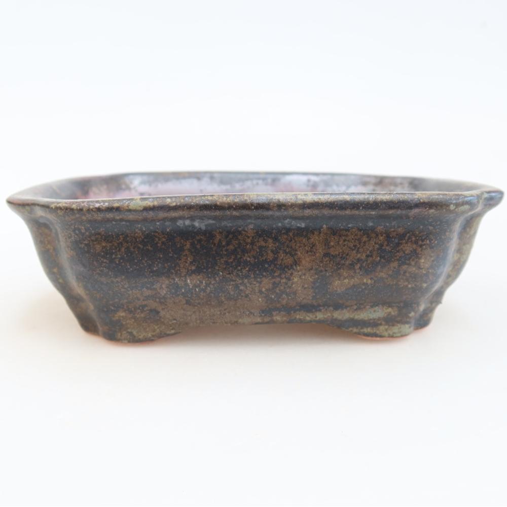 Bonsaischaal van keramiek 15,5 x 12 x 4,5 cm, bruin