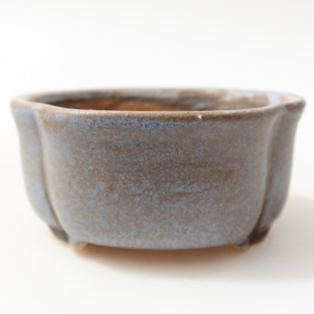Keramische bonsaischaal 8 x 7,5 x 3,5 cm, kleur: blauw