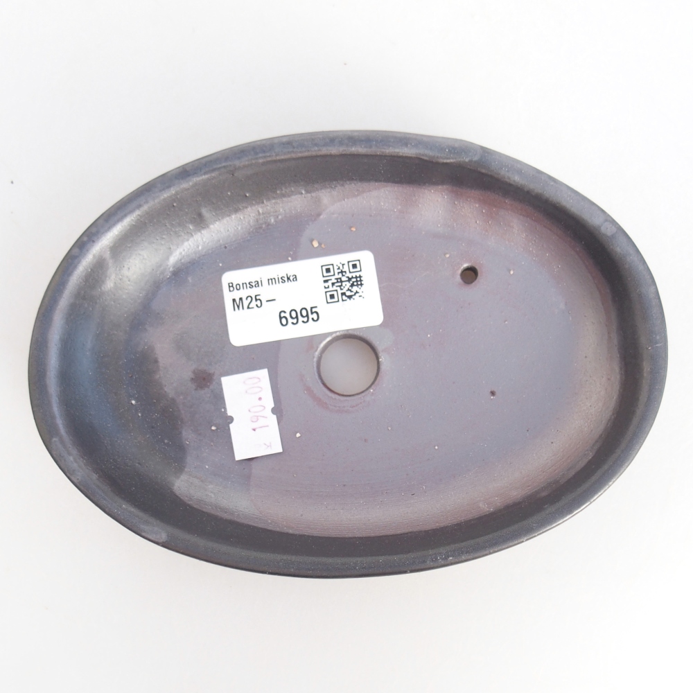 Bonsaischaal van keramiek 26 x 26 x 8 cm, kleur rood