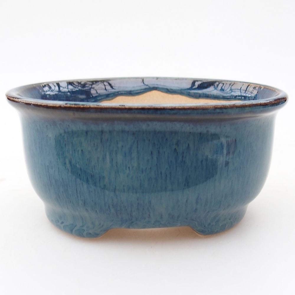Mini bonsaischaal 9,5 x 8 x 4,5 cm, kleur blauw