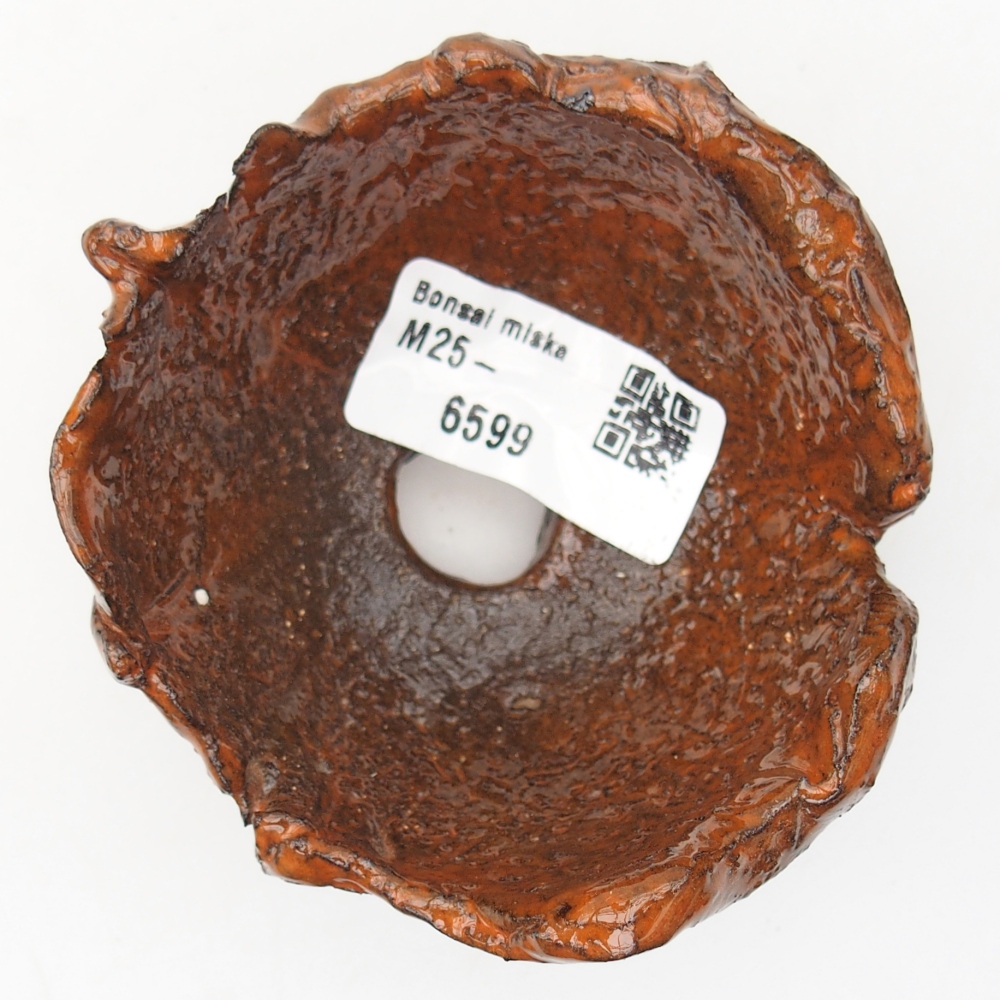 Schelp van keramiek 8,5 x 8 x 5 cm , kleur oranje