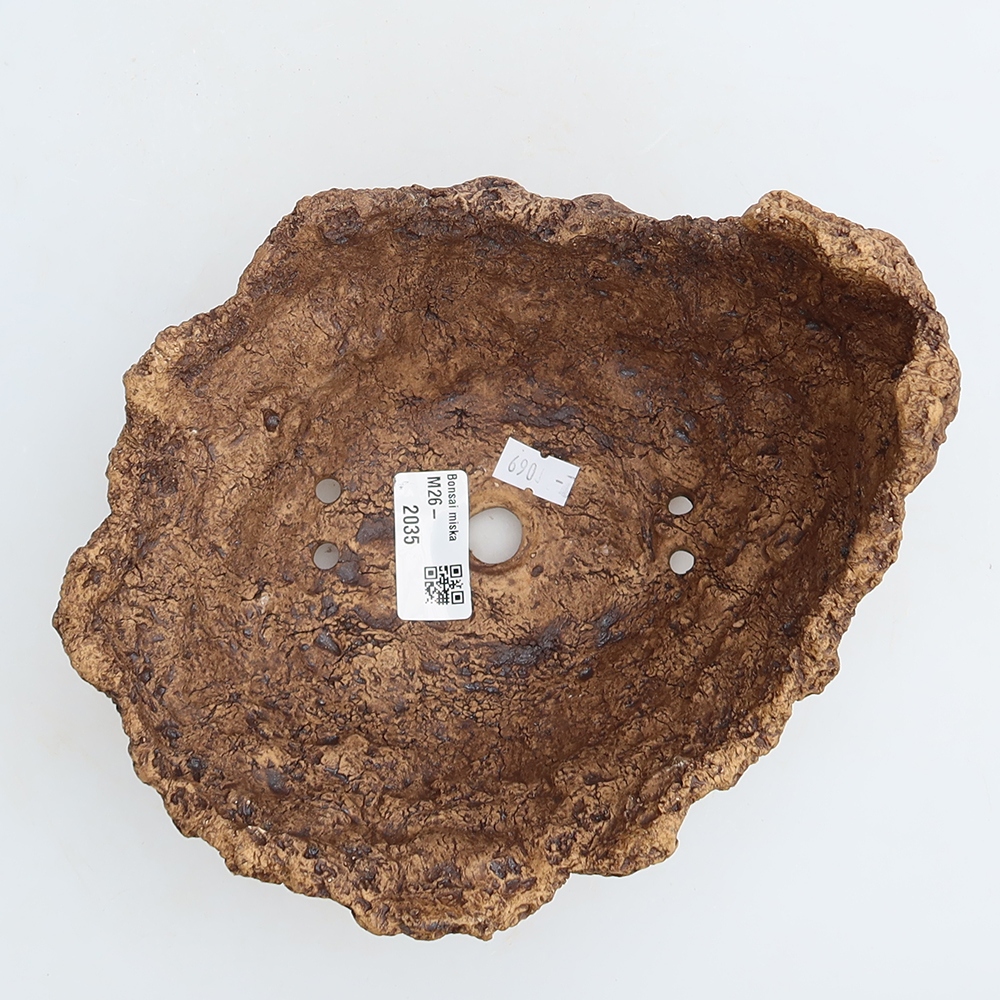 Keramische schaal 19,5 x 16 x 13 cm, kleur bruin