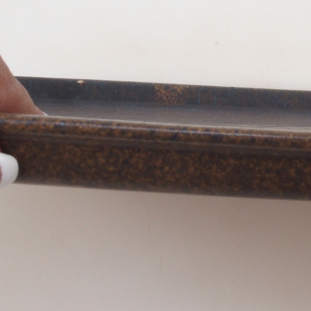 Keramisch dienblad H09 - 28,5 x 19,5 x 1,5 cm - bruin