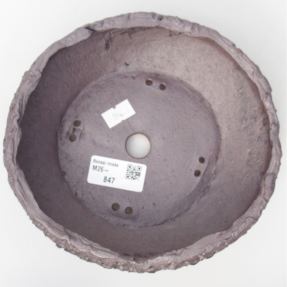 Bonsaischaal van keramiek 18 x 17 x 5 cm, metaalkleur