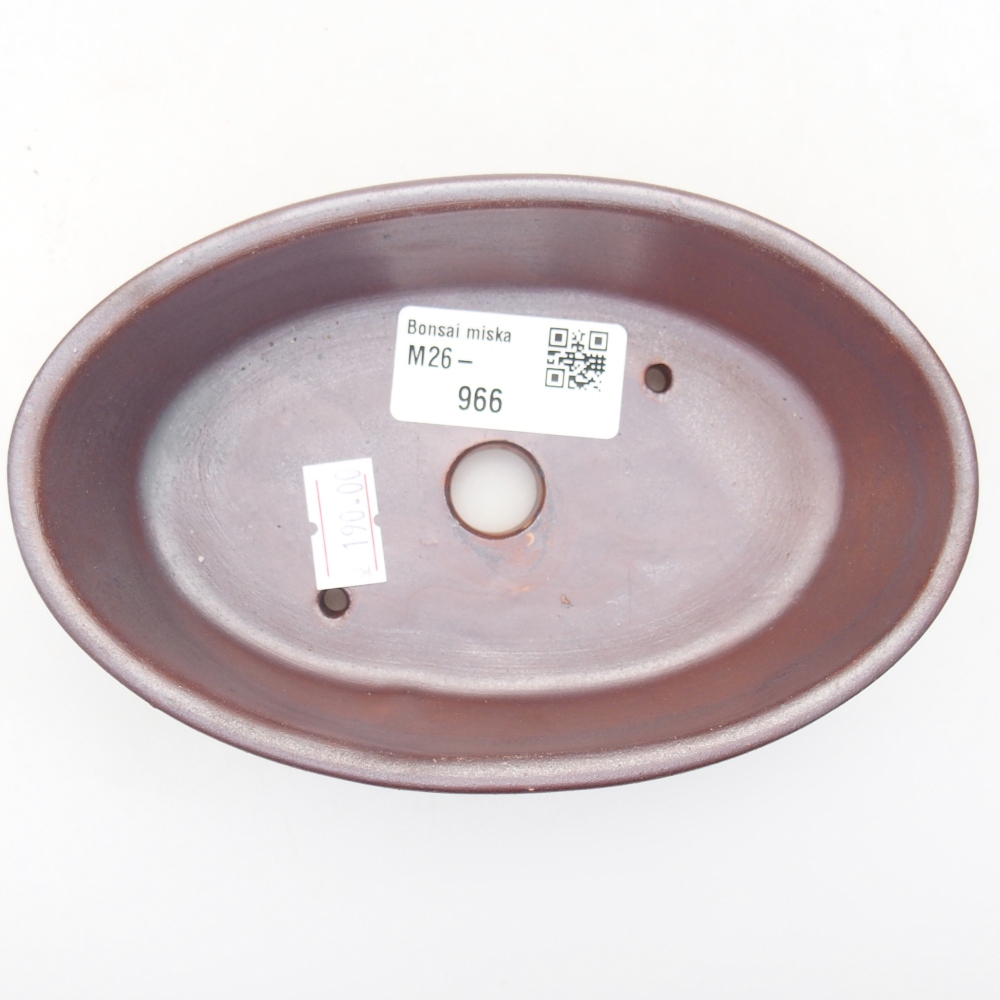 Bonsaischaal van keramiek 15 x 9,5 x 4 cm, metaalkleur