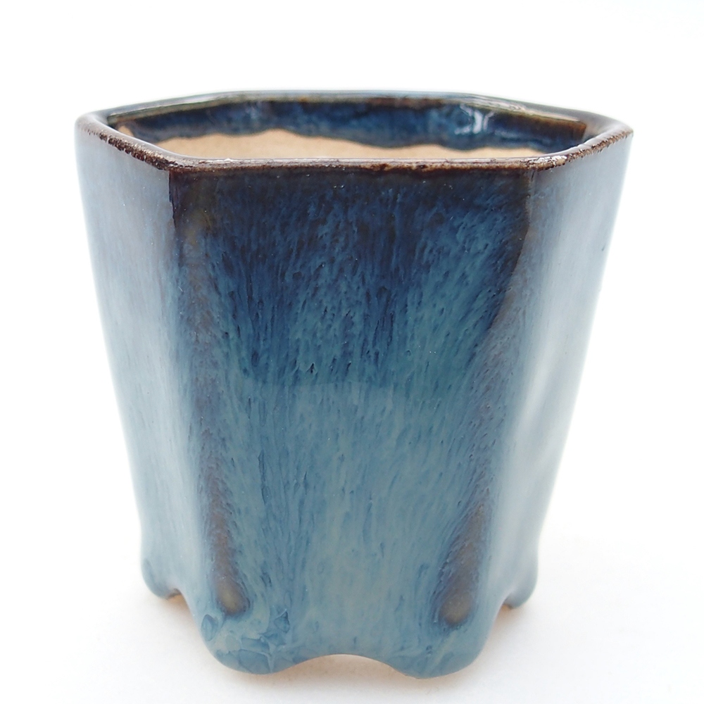 Mini bonsaischaal 5,5 x 5 x 5 cm, kleur blauw