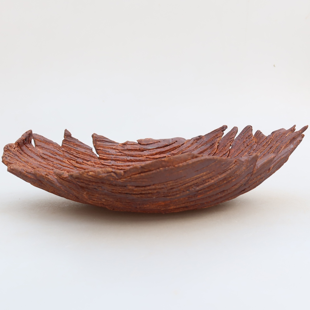 Keramische schaal  24 x 17 x 6,5 cm, kleur bruin