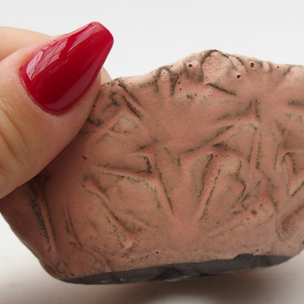 Keramische schelp 9 x 8 x 4 cm , kleur roze