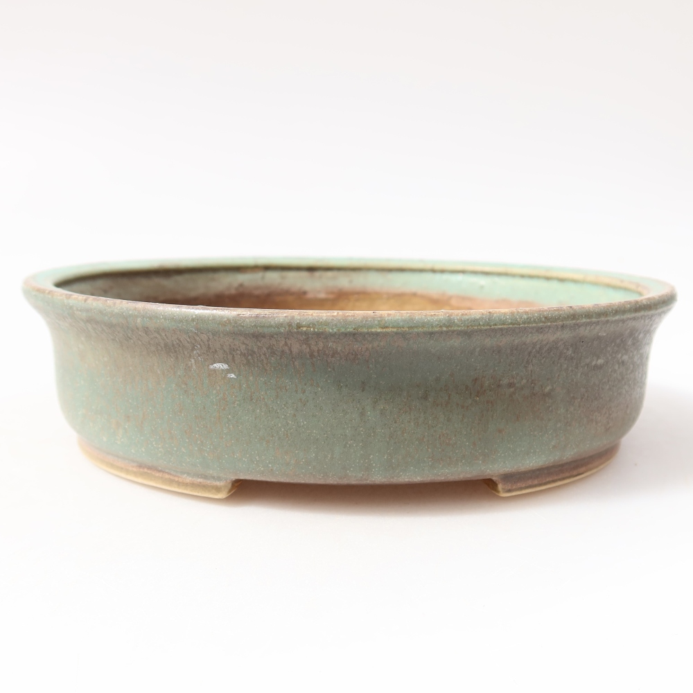 Keramische bonsaipot 18 x 16,5 x 4,5 cm, kleur groen