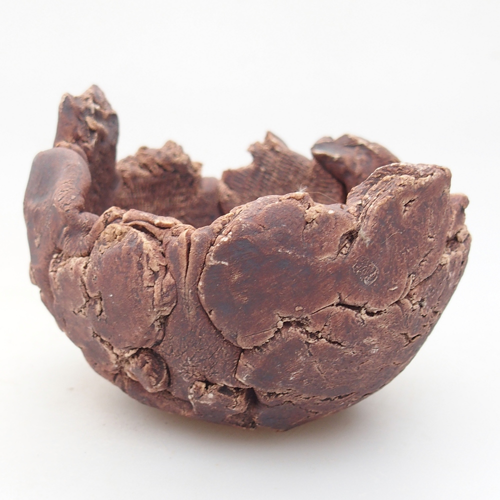 Keramisch Schelp 9,5 x 9 x 7 cm , kleur bruin