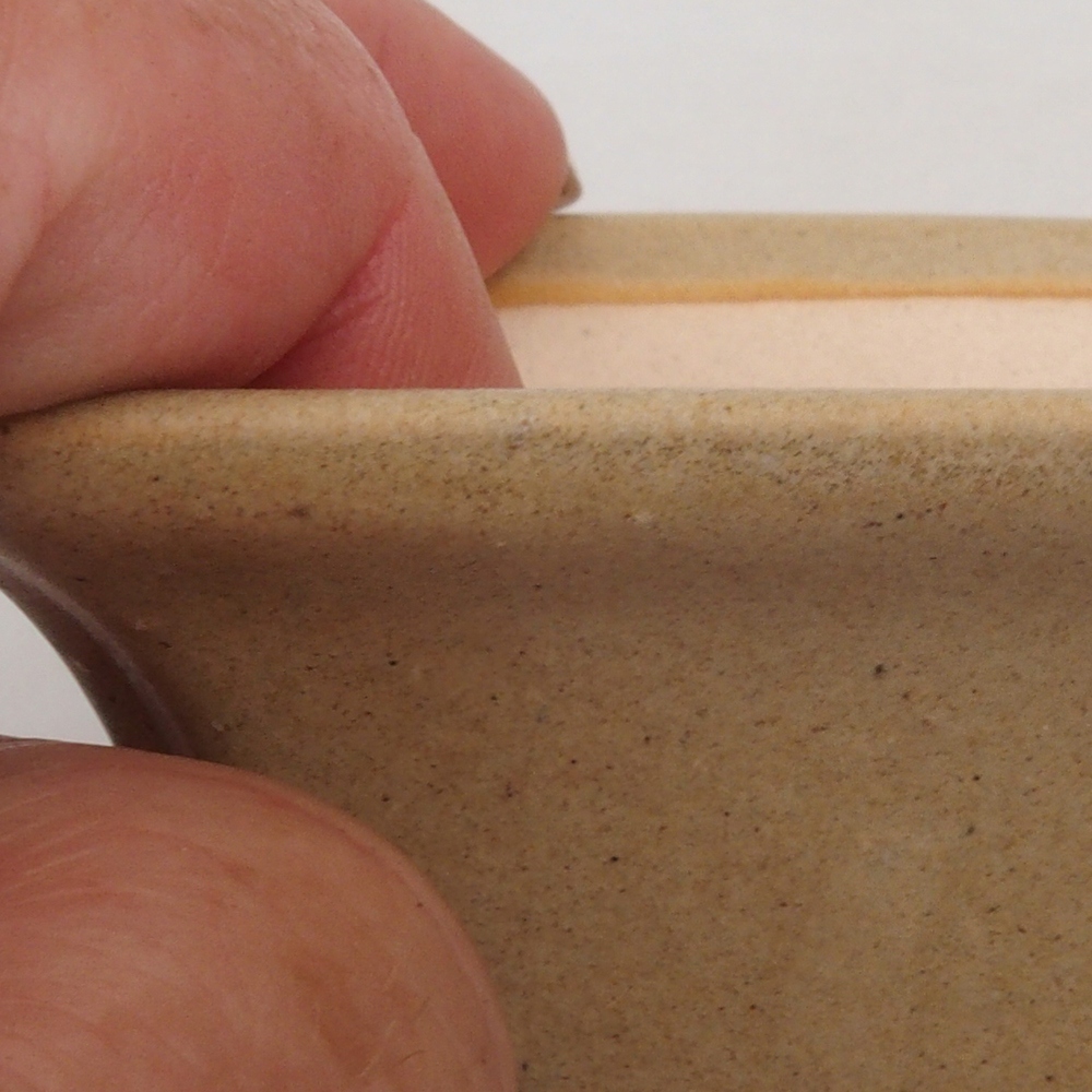 Mini bonsaischaal 7,5 x 7,5 x 4,5 cm, bruin