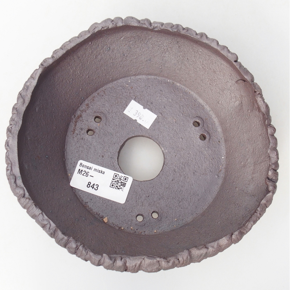 Bonsaischaal van keramiek 16,5 x 16,5 x 6,5 cm, metaalkleur