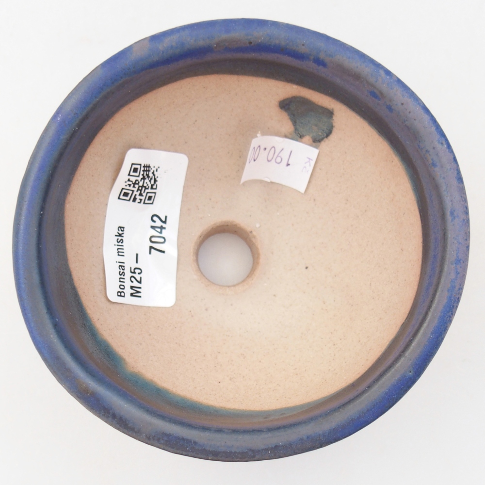 Bonsaischaal van keramiek 26 x 26 x 8 cm, kleur rood