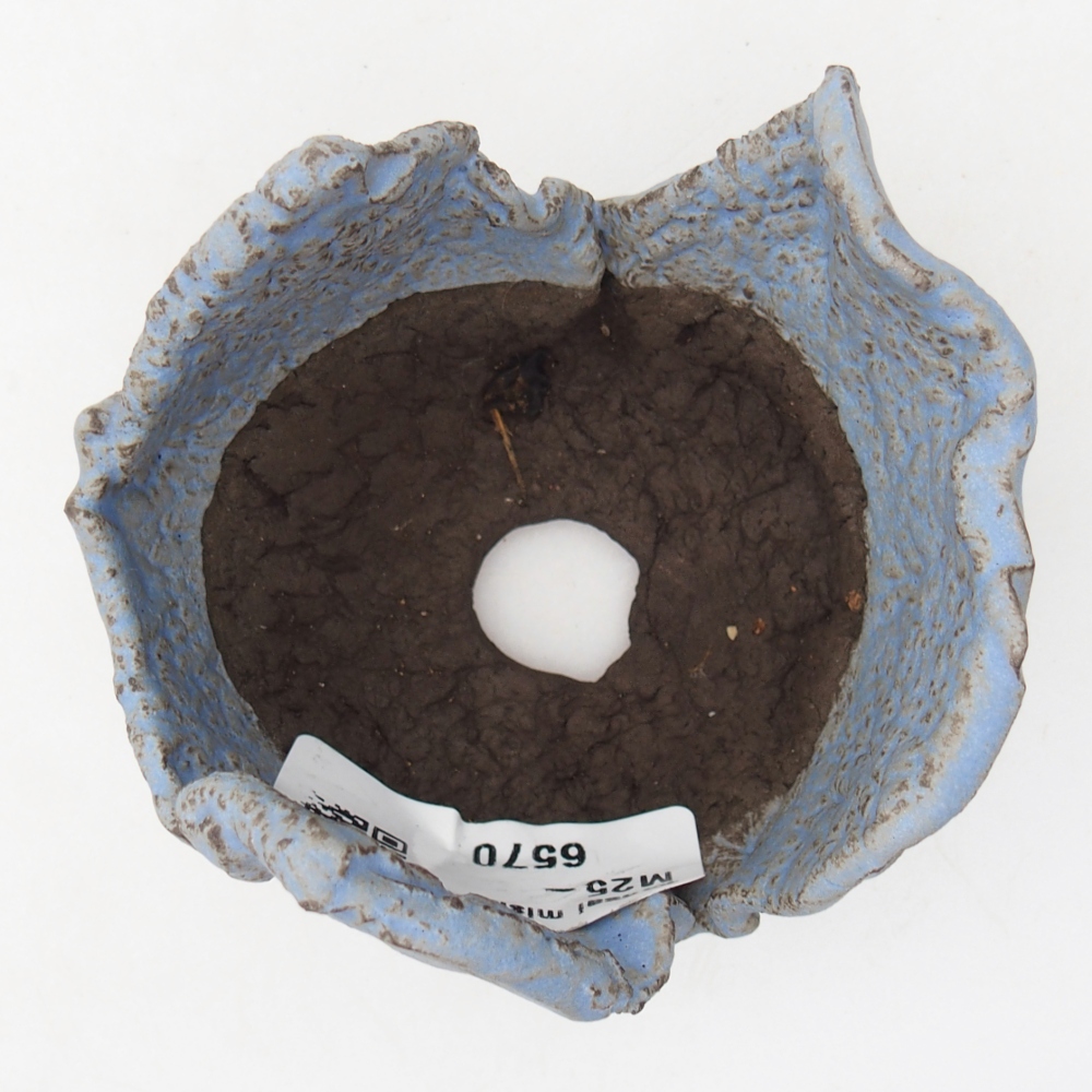 Keramisch Schelp 7 x 8 x 5,5 cm , kleur blauw