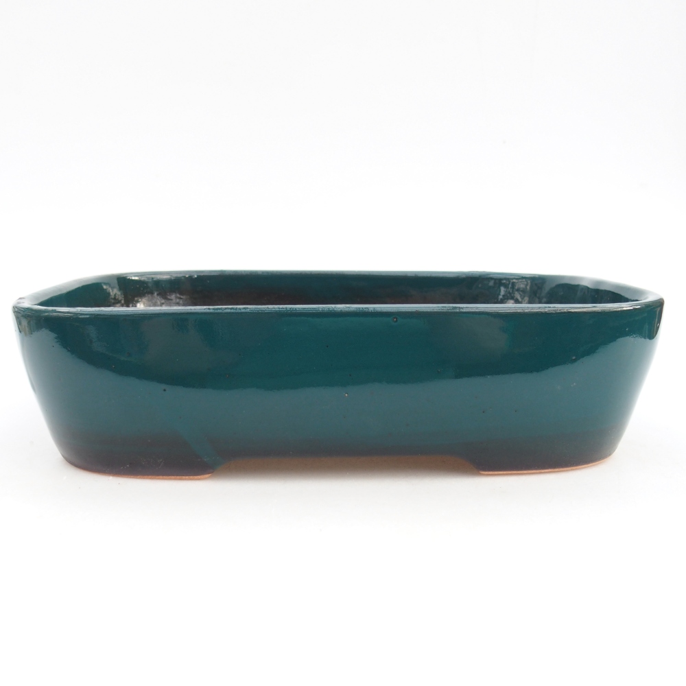 Bonsaischaal van keramiek 23 x 18 x 5,5 cm, groen