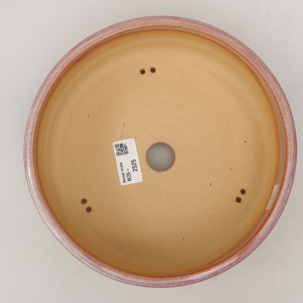 Keramische bonsaipot 21,5 x 21,5 x 6,5 cm, kleur: roze