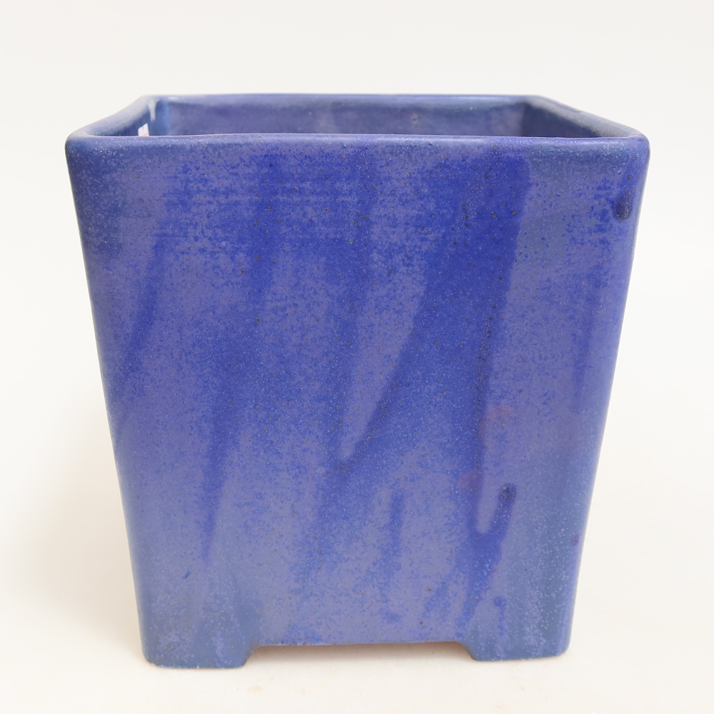 Keramische bonsaipot 13 x 13 x 13,5 cm, kleur: blauw