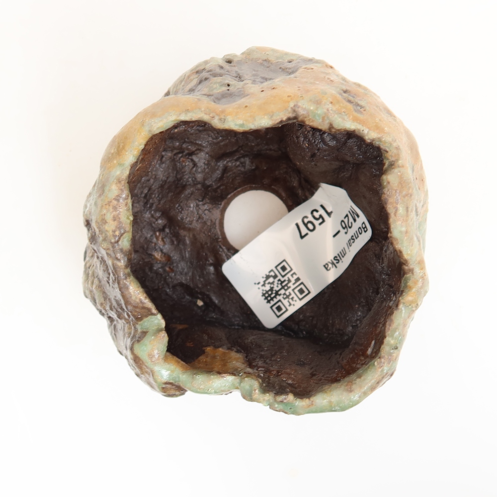 Keramische schaal  6 x 5 x 6 cm, kleur groen
