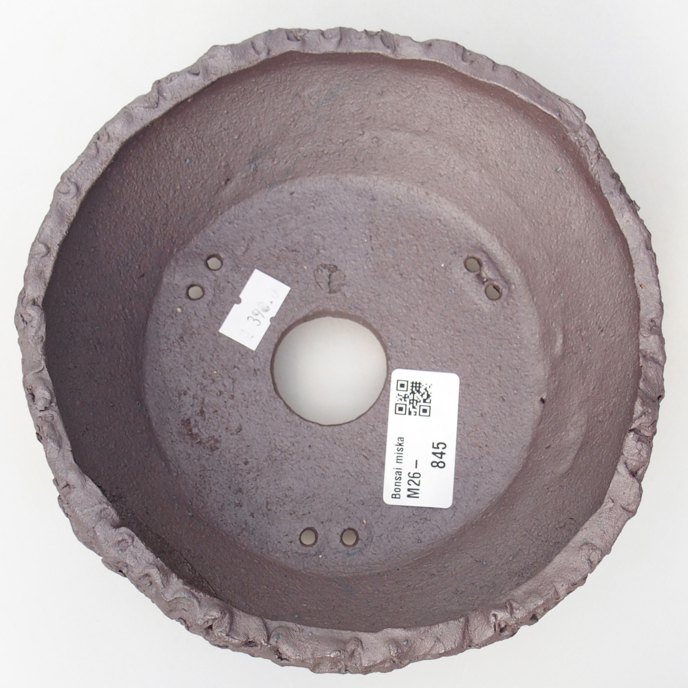 Bonsaischaal van keramiek 17 x 17 x 7 cm, metaalkleur