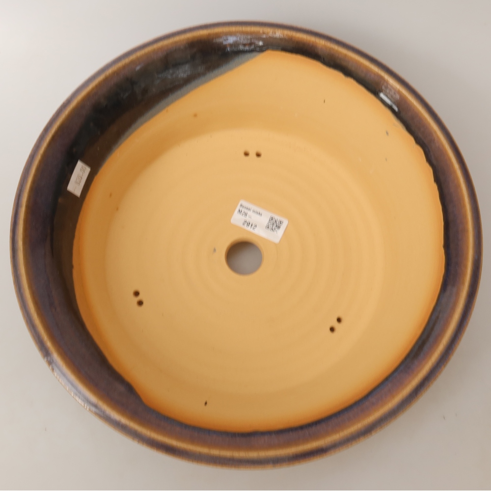 Keramische bonsaipot 29,5 x 29,5 x 9,5 cm, kleur: blauw