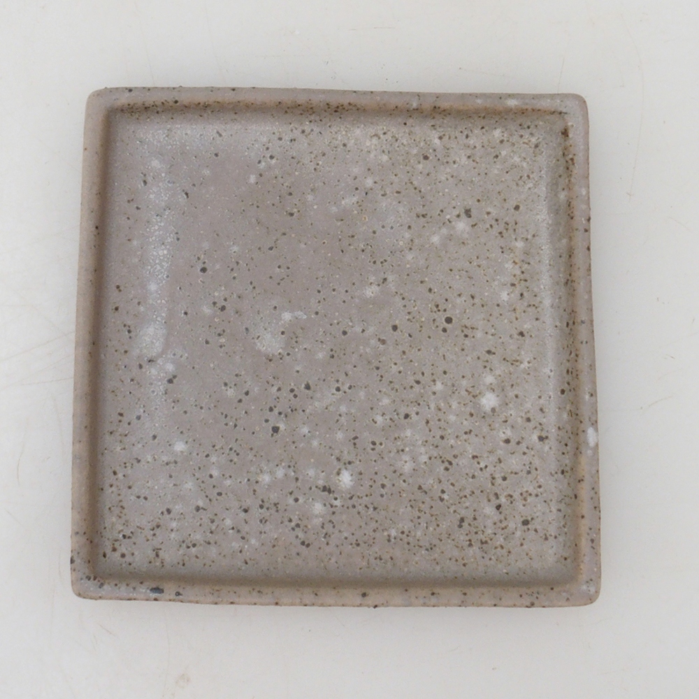 Bonsai schotel vierkant M - 10 x 10 x 1,5 cm - beige