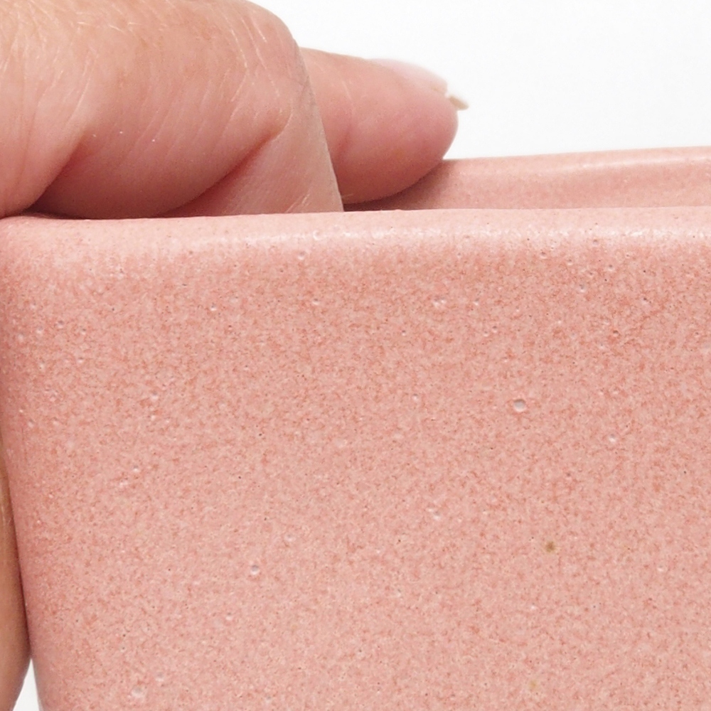 Bonsaischaal van keramiek 8,5 x 8,5 x 11 cm, roze