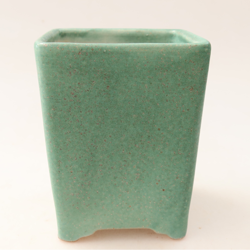 Keramische bonsaipot 9 x 9 x 11,5 cm, kleur: groen