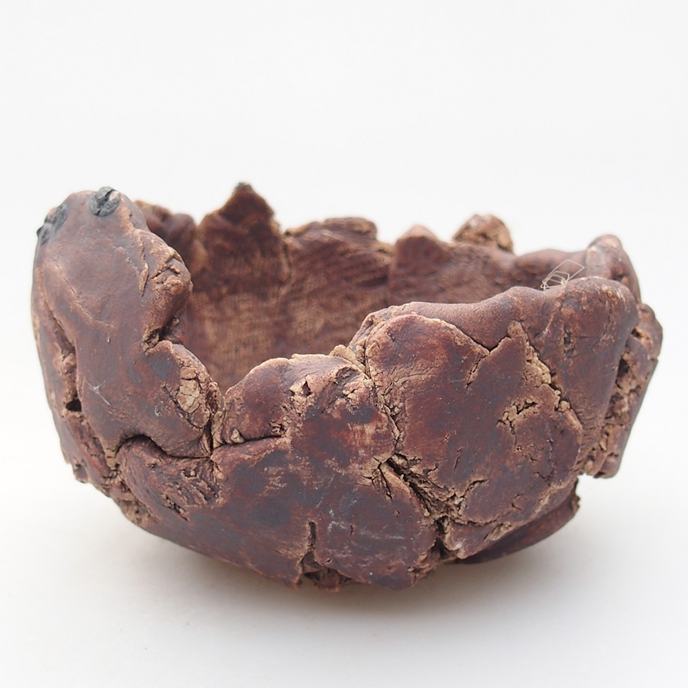 Keramisch Schelp 9 x 8,5 x 6 cm , kleur bruin