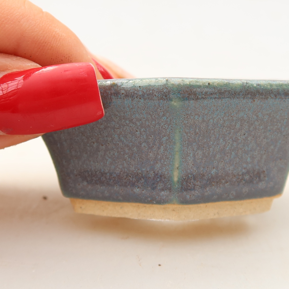 Keramische bonsaipot 6 x 5,5 x 2,5 cm, kleur grijs