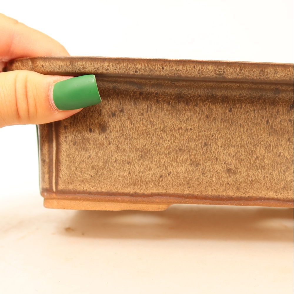 Keramische schaal  20 x 15,5 x 5,5 cm, kleur bruin