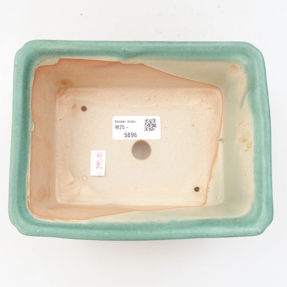 Bonsaischaal van keramiek 22 x 17 x 5 cm, groen