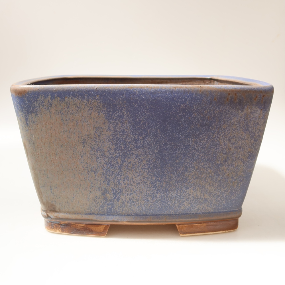 Keramische bonsaipot 26,5 x 26,5 x 15,5 cm, kleur: blauw