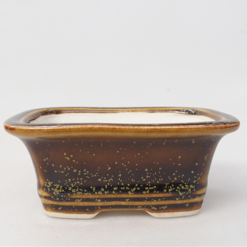 Mini bonsaischaal 10 x 7,5 x 4 cm, geel