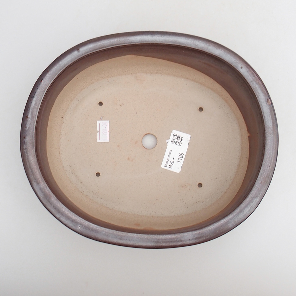 Bonsaischaal van keramiek 23 x 19 x 7 cm, bordeauxrood