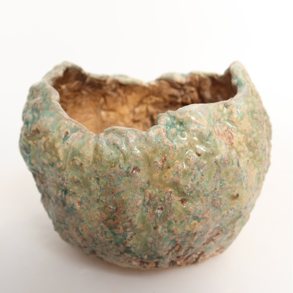 Keramische schaal  7,5 x 7 x 6,5 cm, kleur groen