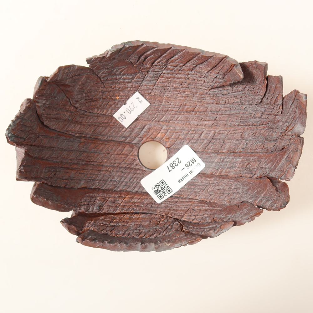 Keramische schaal  15,5 x 12 x 9 cm, kleur bruin