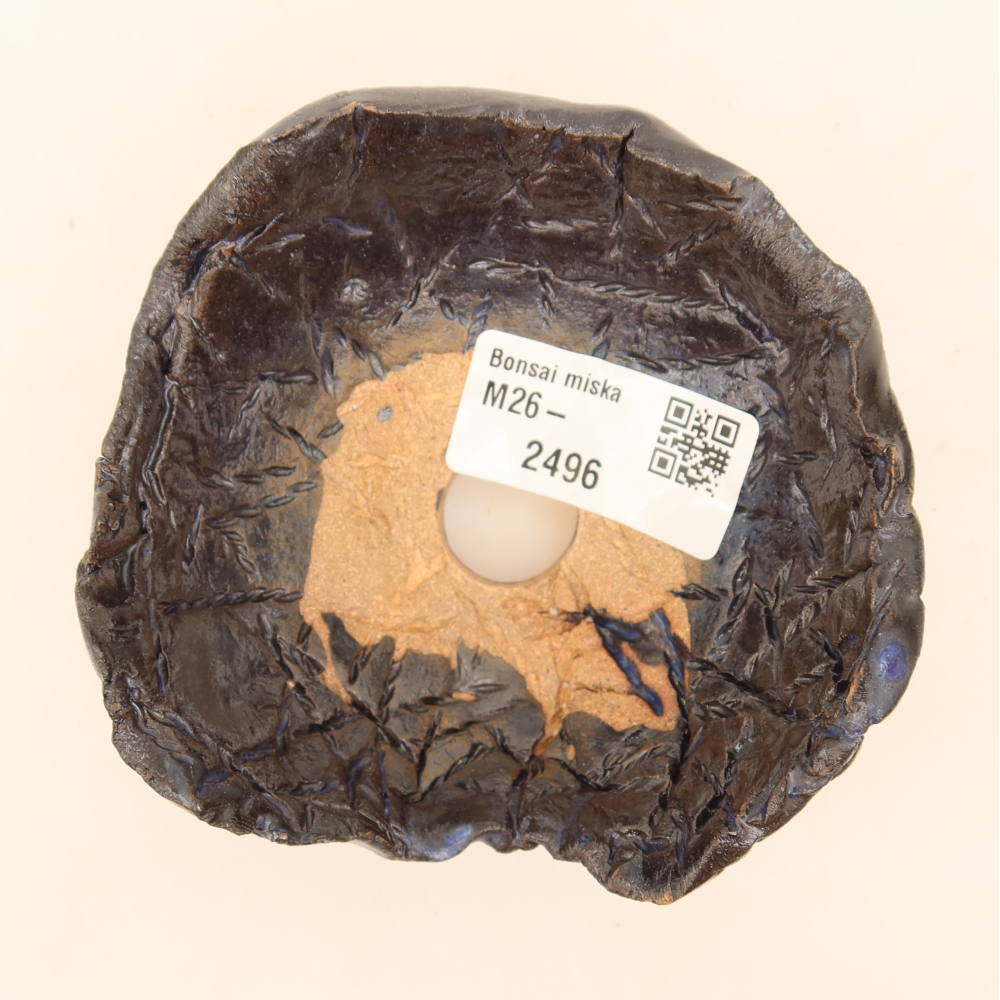 Keramische schaal  9,5 x 9,5 x 5 cm, kleur zwartblauw