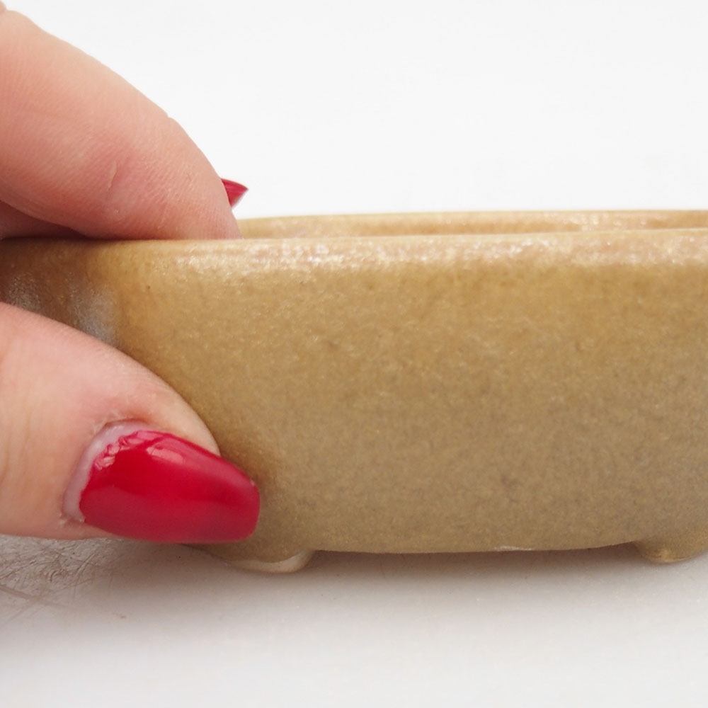 Bonsaischaal van keramiek 125 x 10 x 3 cm, bruin