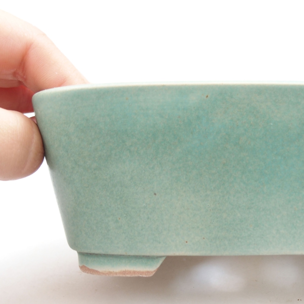 Bonsaischaal van keramiek 22 x 17 x 5 cm, groen