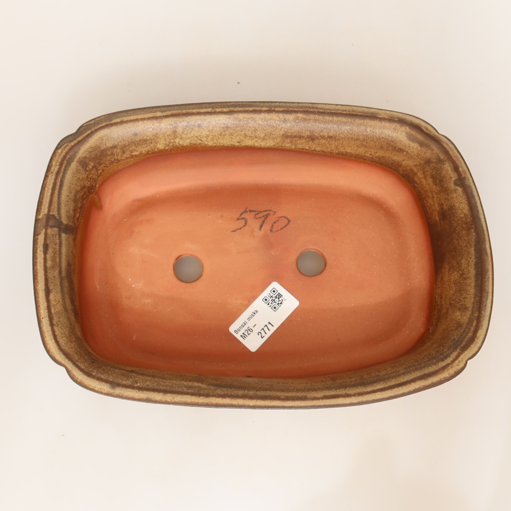 Keramische schaal  24 x 17 x 6 cm, kleur bruin