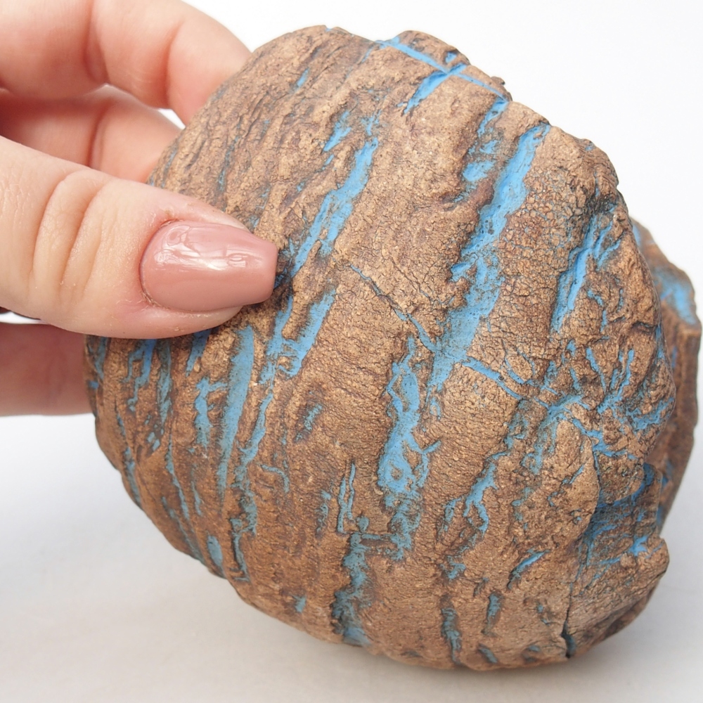 Keramische schaal 10 x 9,5 x 10,5 cm , kleur blauw