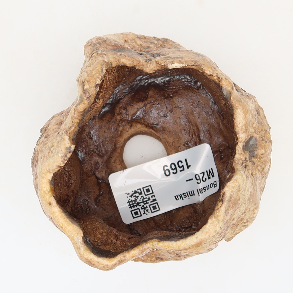 Keramische schaal  6 x 5 x 6 cm, kleur bruin