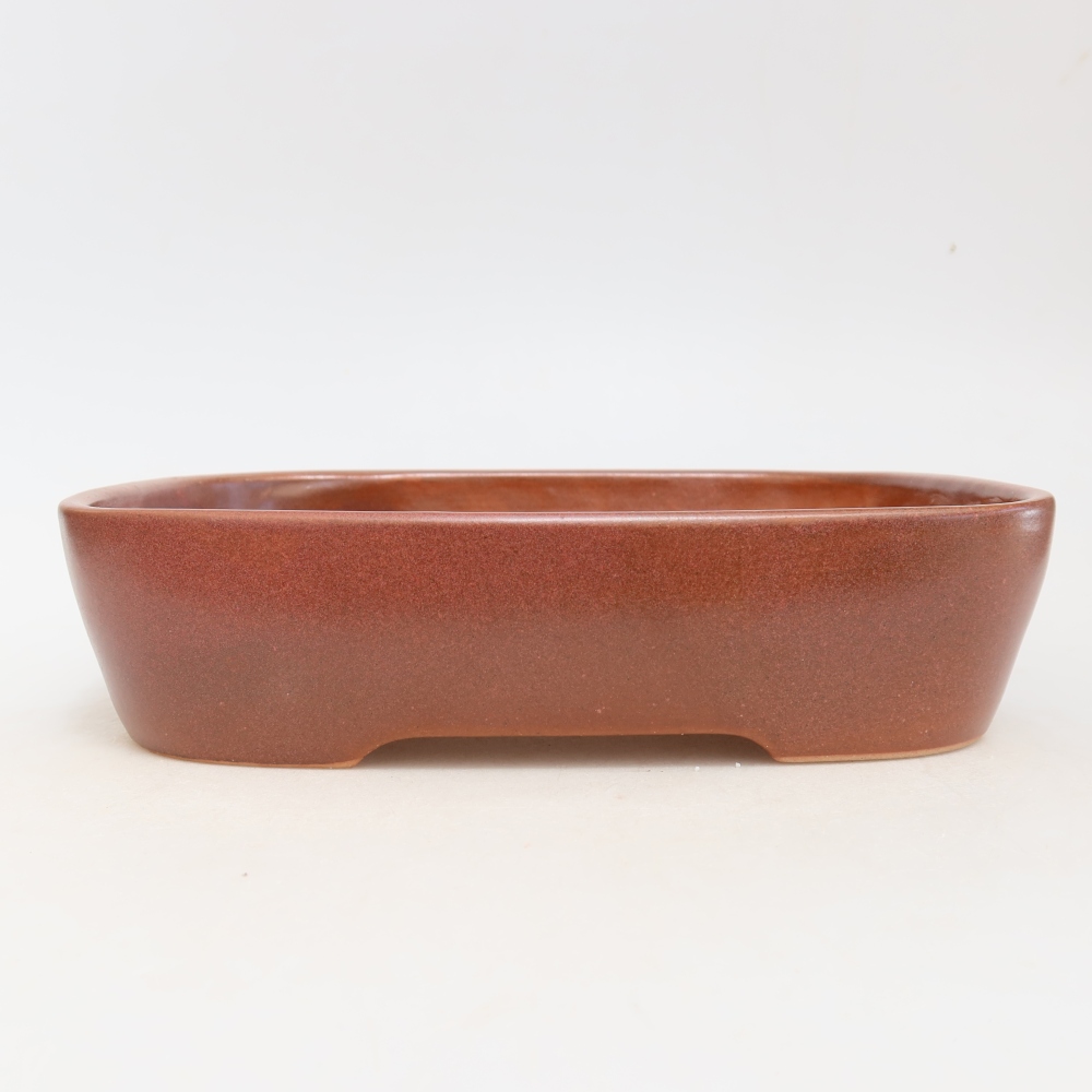 Bonsaischaal van keramiek 23 x 18 x 5,5 cm, bordeauxrood