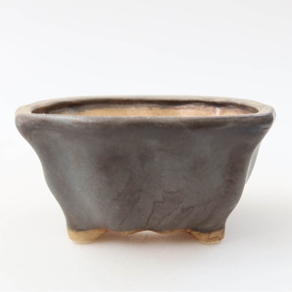 Keramische bonsaipot van 7,5 x 7 x 3,5 cm, kleur: blauw