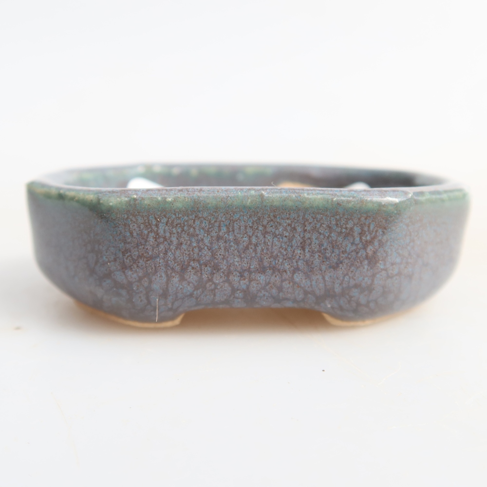 Keramische bonsaipot 5,5 x 4,5 x 2 cm, kleur grijs
